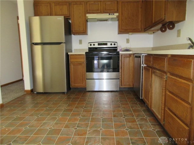 kitchen with appliances with stainless steel finishes