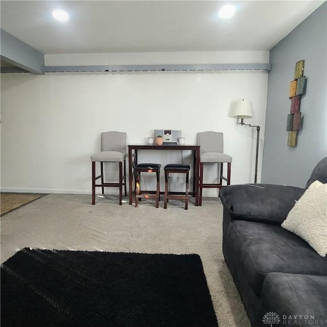 view of carpeted living room