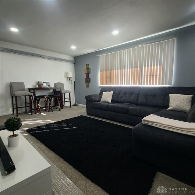 view of carpeted living room