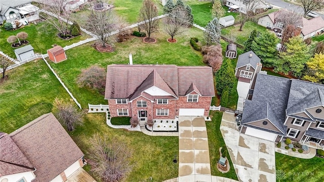 birds eye view of property