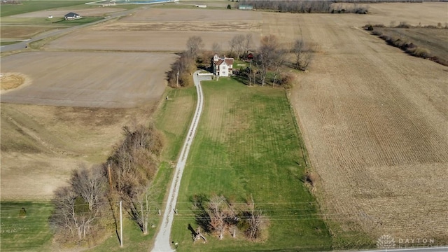 drone / aerial view with a rural view