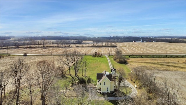 bird's eye view featuring a rural view