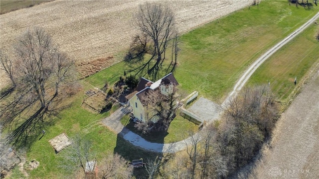 drone / aerial view with a rural view