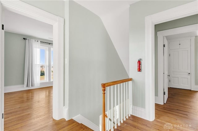 hallway featuring light wood-type flooring