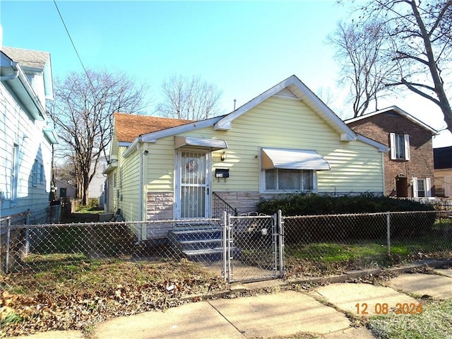 view of bungalow-style home