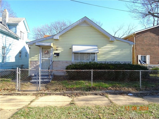 view of bungalow