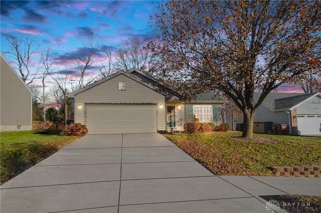 ranch-style house with a garage