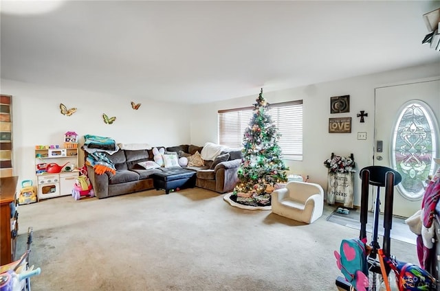 view of carpeted living room