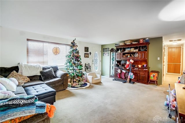 view of carpeted living room