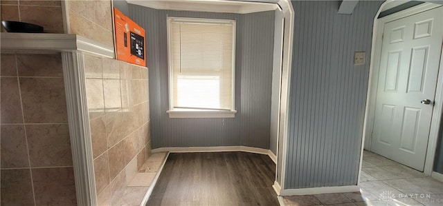 bathroom featuring wood-type flooring