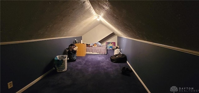 additional living space featuring carpet and lofted ceiling