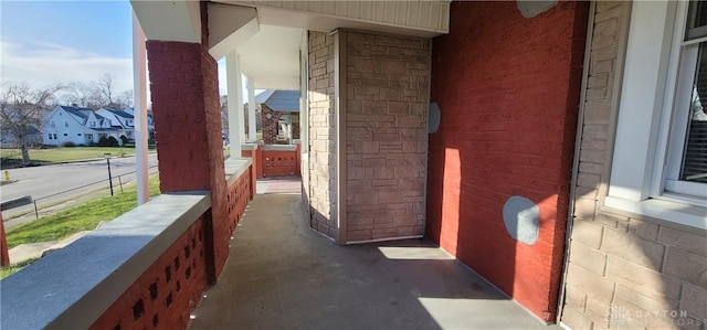 view of patio featuring covered porch