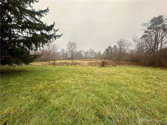 view of yard featuring a rural view