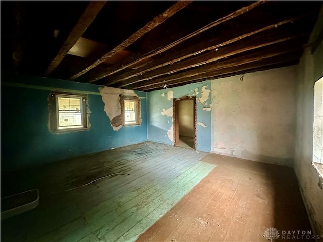 interior space with hardwood / wood-style flooring