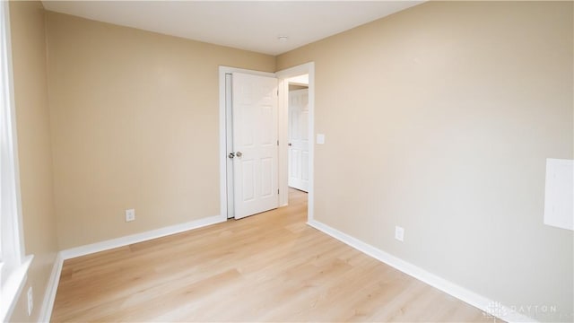 empty room featuring light hardwood / wood-style flooring