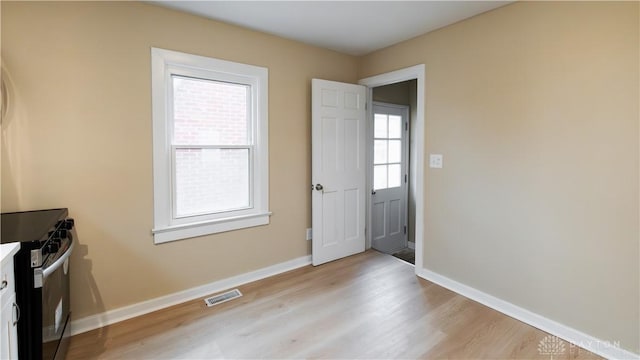 interior space featuring light wood-type flooring