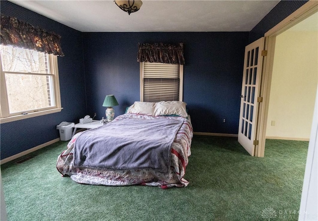 view of carpeted bedroom