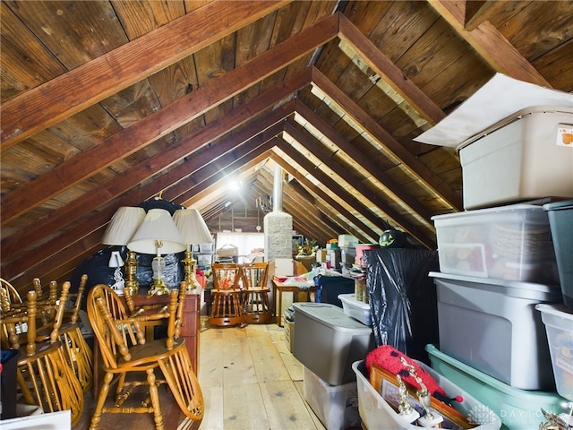 view of attic