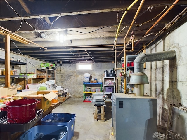 view of basement