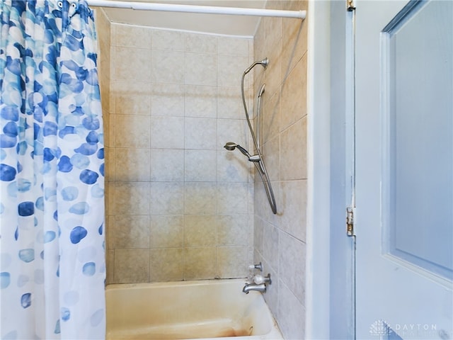 full bath featuring shower / tub combo