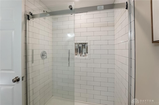 bathroom featuring walk in shower