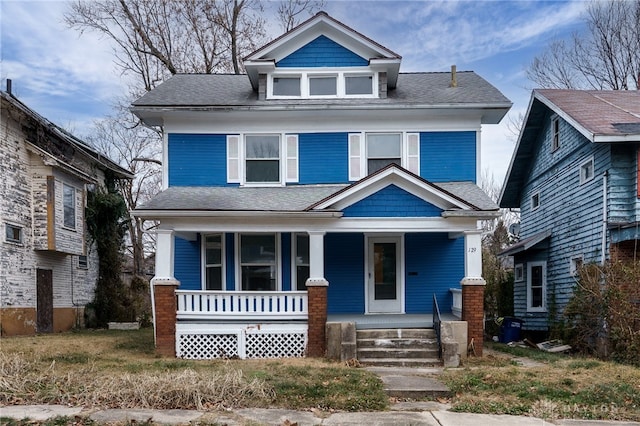 view of front of house featuring covered porch