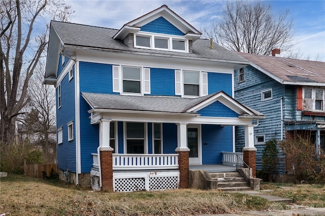 craftsman-style home with a porch