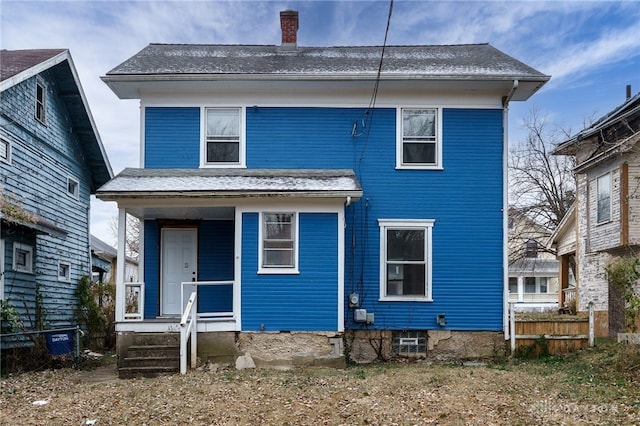 exterior space with covered porch