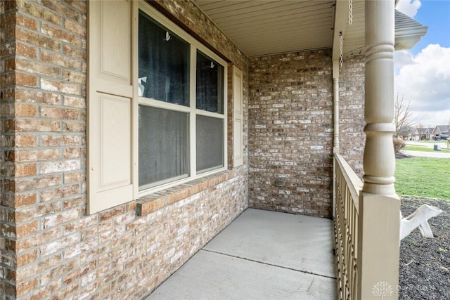 view of patio with a porch