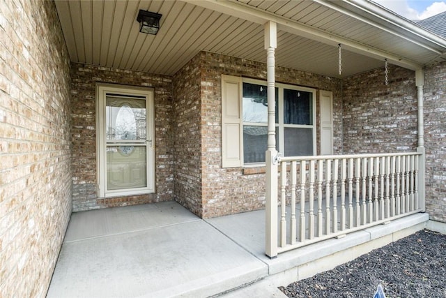 property entrance with a porch