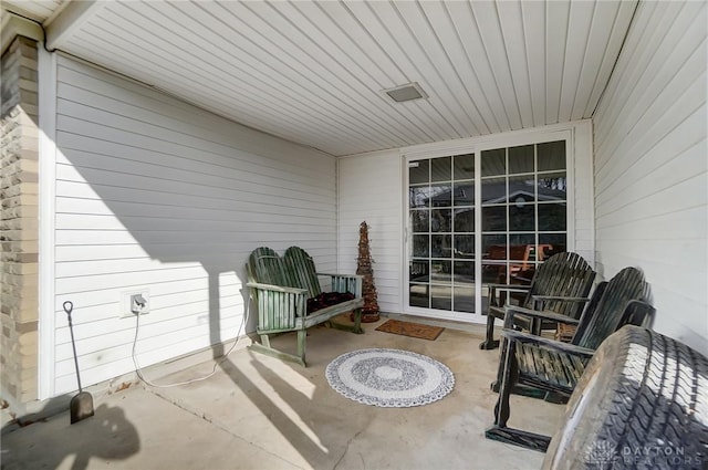 view of patio with a porch