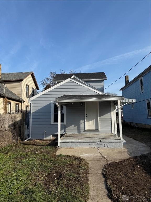 bungalow-style home with a porch