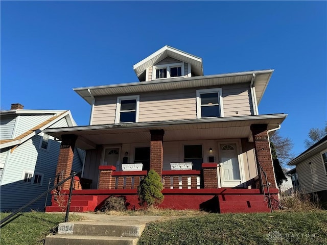 front of property featuring a porch