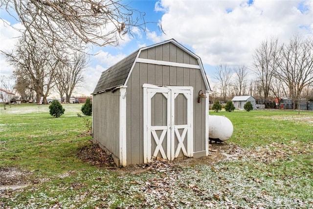 view of shed