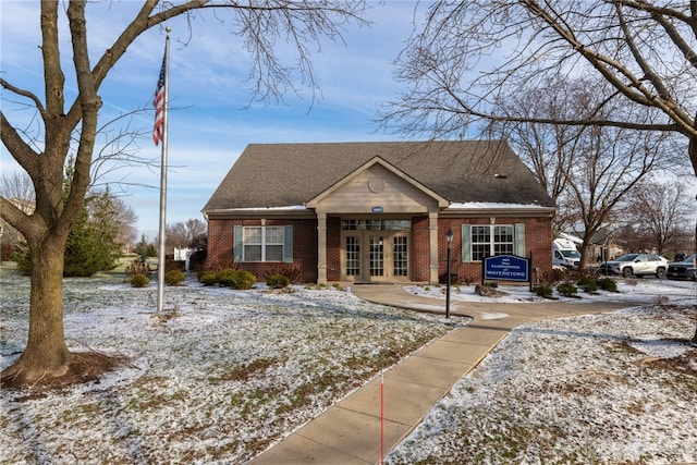 view of front of house with french doors