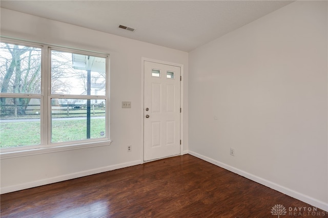 entryway featuring dark hardwood / wood-style floors