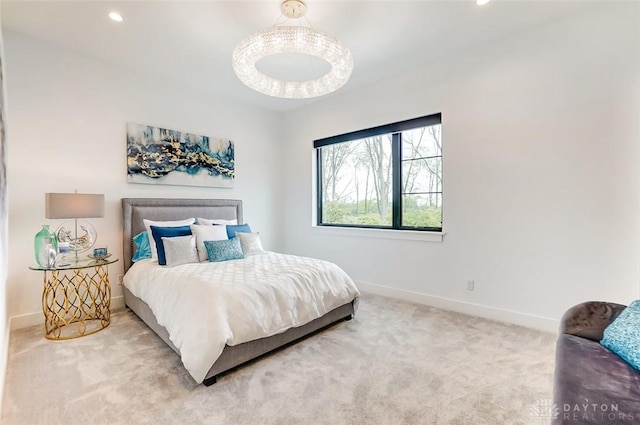 view of carpeted bedroom