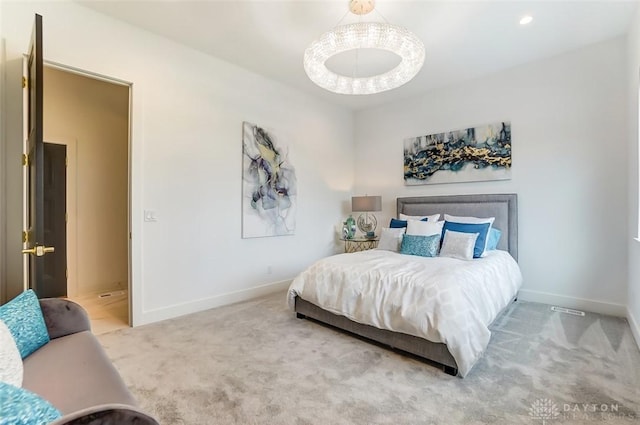 view of carpeted bedroom