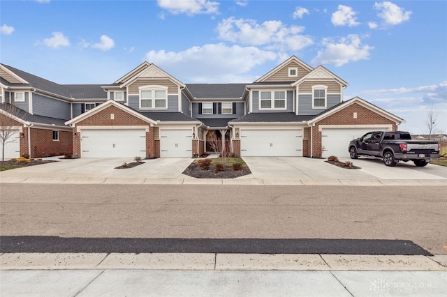 view of front facade with a garage