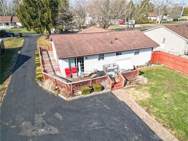 birds eye view of property