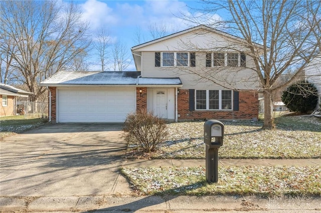 view of property featuring a garage