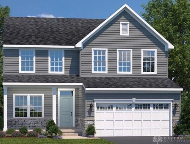 view of front of home featuring a garage