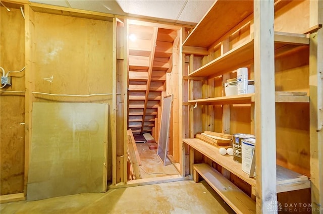 view of storage area