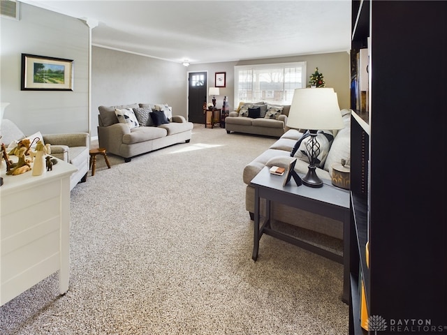 view of carpeted living room