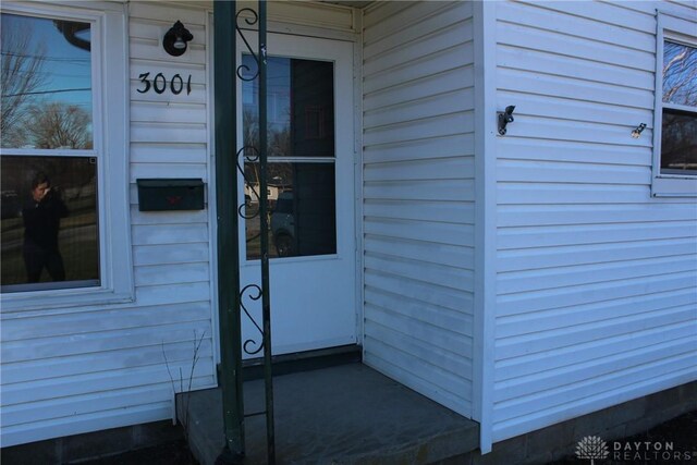 view of doorway to property