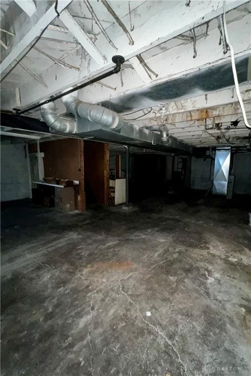 view of basement