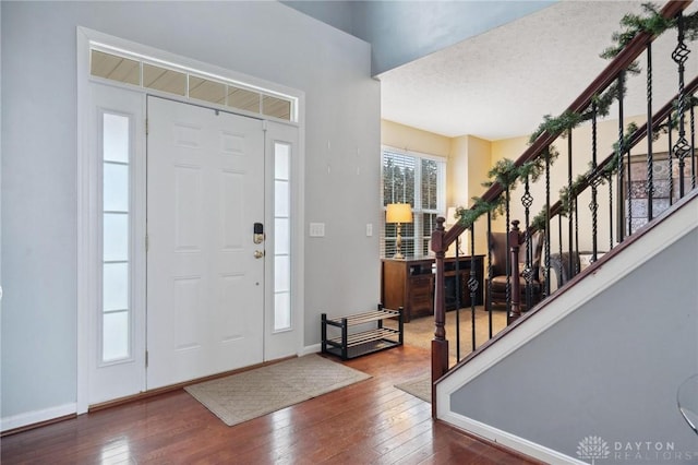 foyer featuring hardwood / wood-style floors