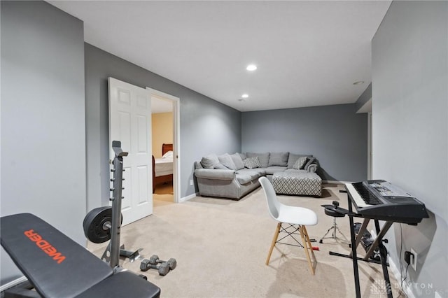 view of carpeted living room