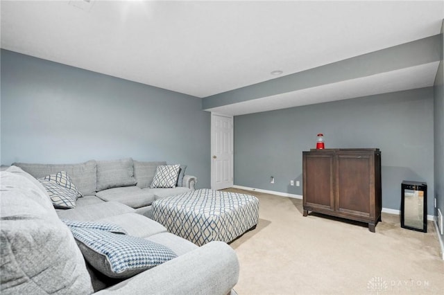 view of carpeted living room