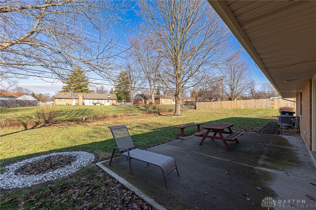 view of patio / terrace featuring fence